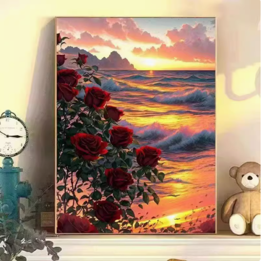 Rose over the sea